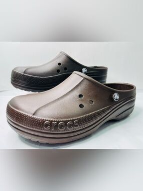 Crocs Chocolate Brown Slip-On Mules - Men’s/Women's Strapless Comfort Clogs